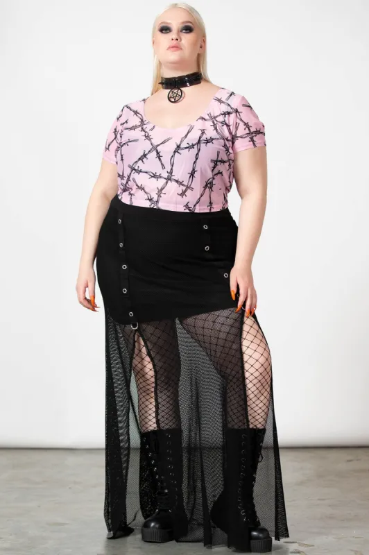 Encrypted Crop Top [PLUS] sold by Killstar