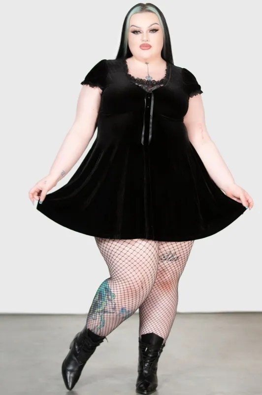 Heather Babydoll Dress [EMERALD] [PLUS] sold by Killstar