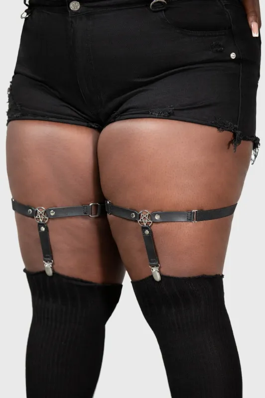 Star Strapped Garters [PLUS] sold by Killstar