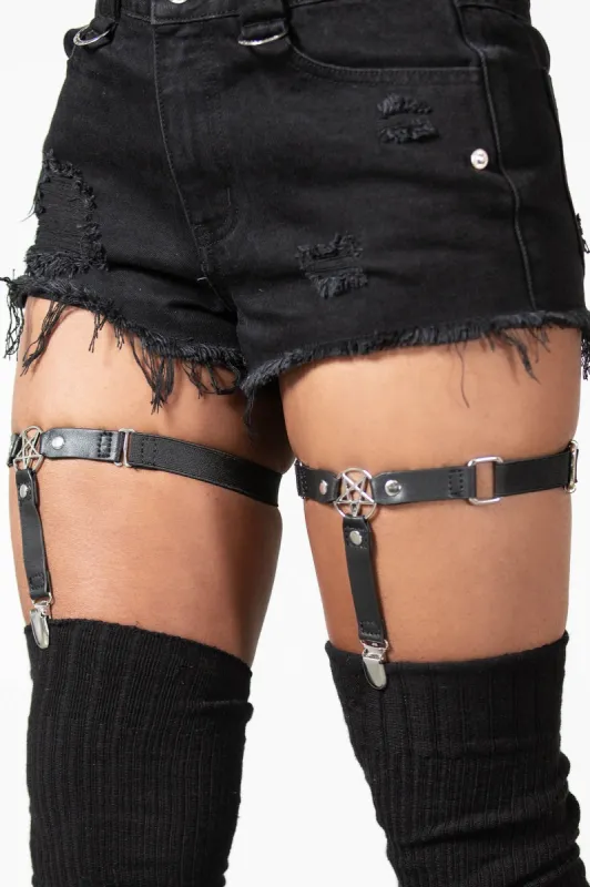 Star Strapped Garters sold by Killstar