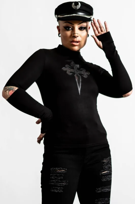 Laverna Cross Top Resurrect sold by Killstar