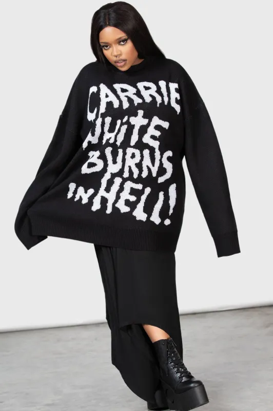 Carrie Sweater [PLUS] sold by Killstar