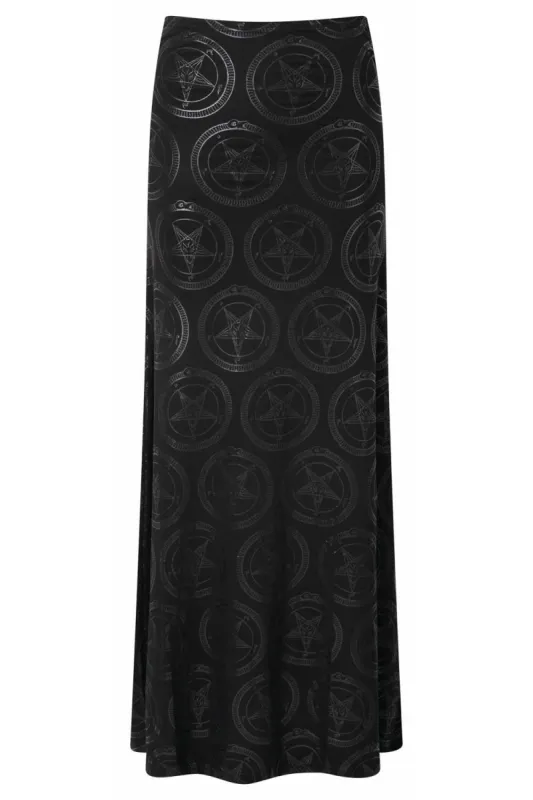 Baphomet Maxi Skirt [B] Resurrect sold by Killstar