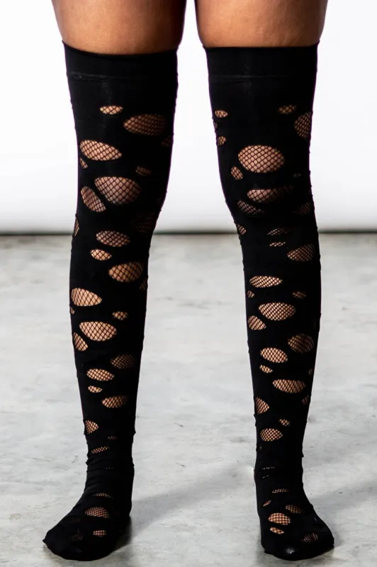 Wretched Soul Distress Socks [B] sold by Killstar