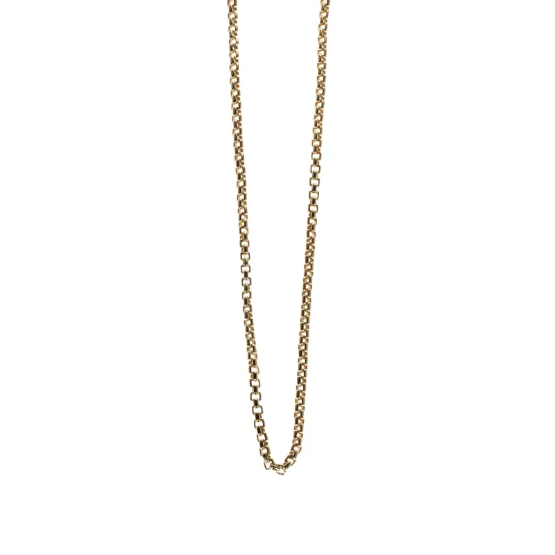 10K Gold Small Box Link Chain w/ Lobster Clasp sold by King Baby Studio