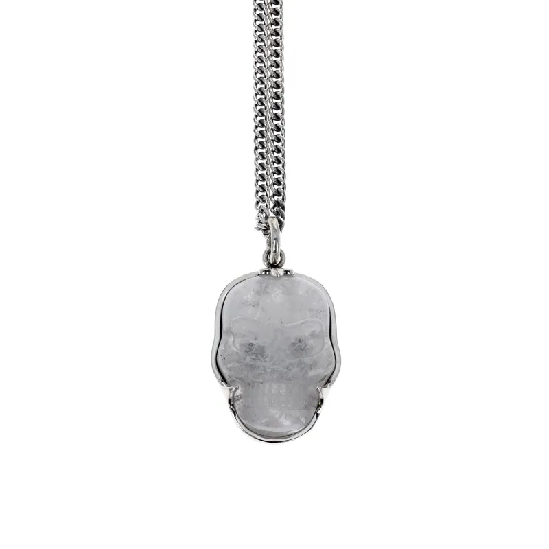 Quartz Skull Pendant with Gallery Back sold by King Baby Studio
