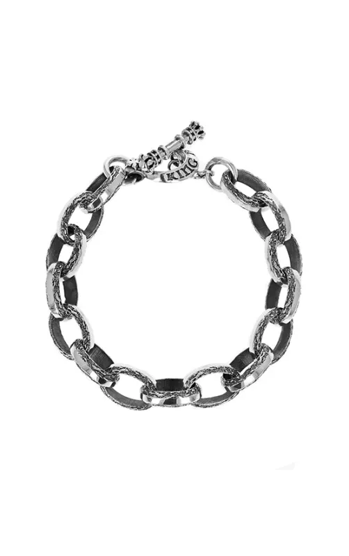 Textured Link Bracelet w/ T-Bar & Toggle sold by King Baby Studio