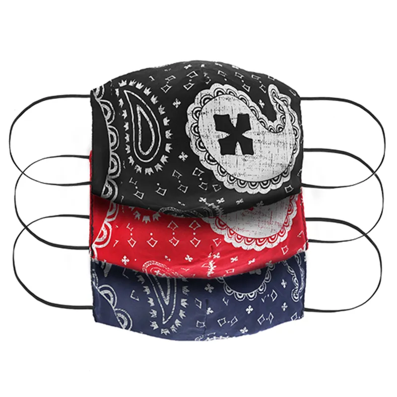 MB Cross Paisley Bandana Fabric Face Mask sold by King Baby Studio