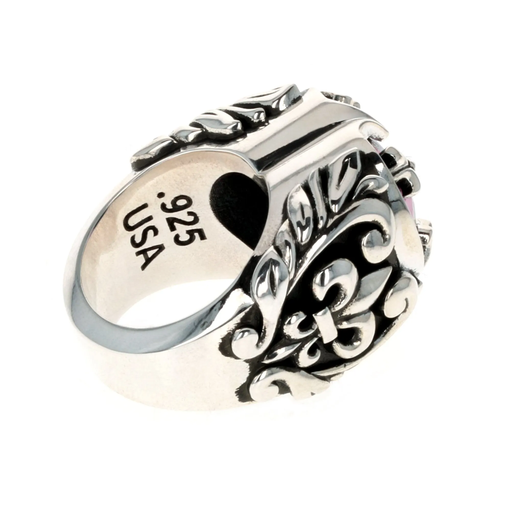 Pink CZ Heart Ring sold by King Baby Studio product image thumbnail 4