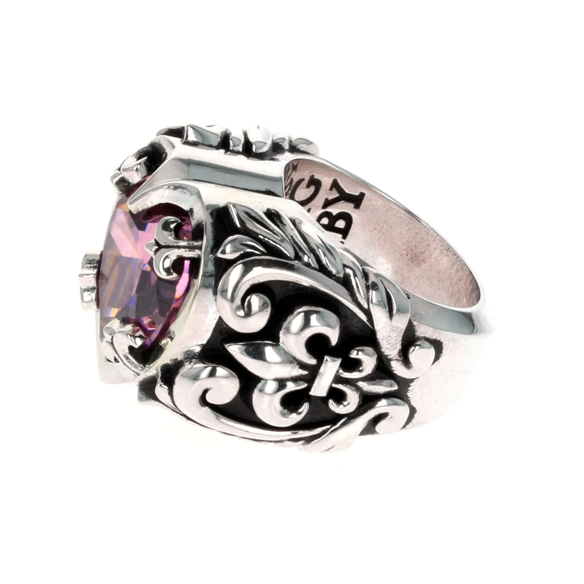 Pink CZ Heart Ring sold by King Baby Studio product image thumbnail 2