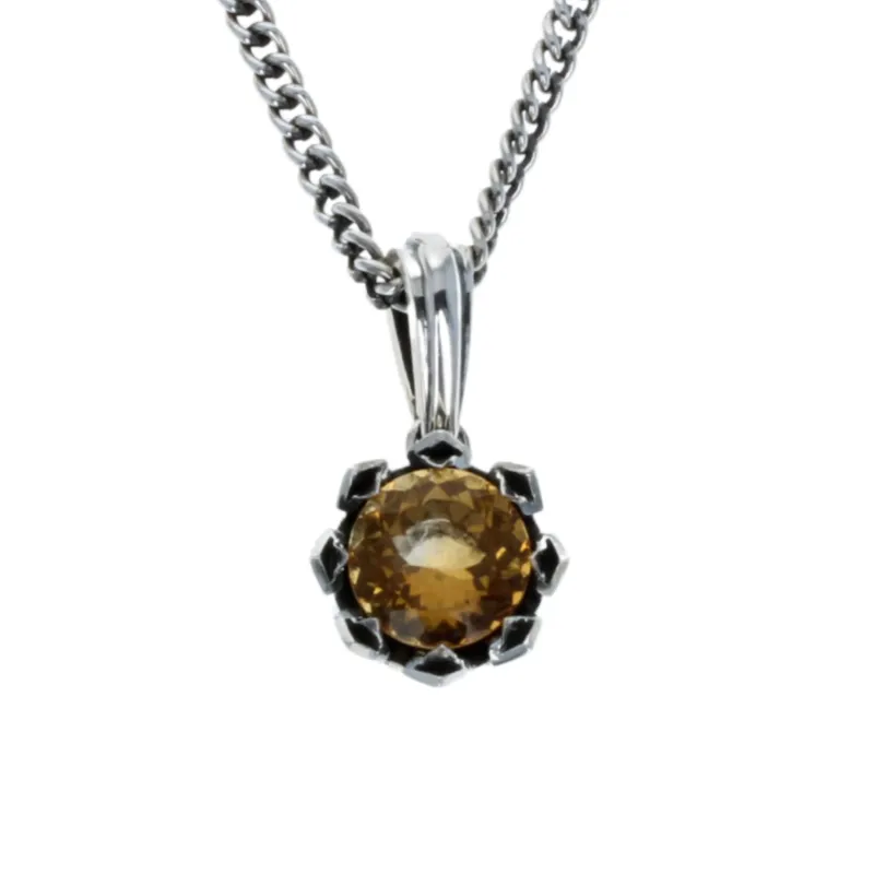 13mm Crown Pendant w/ Yellow CZ made by King Baby Studio