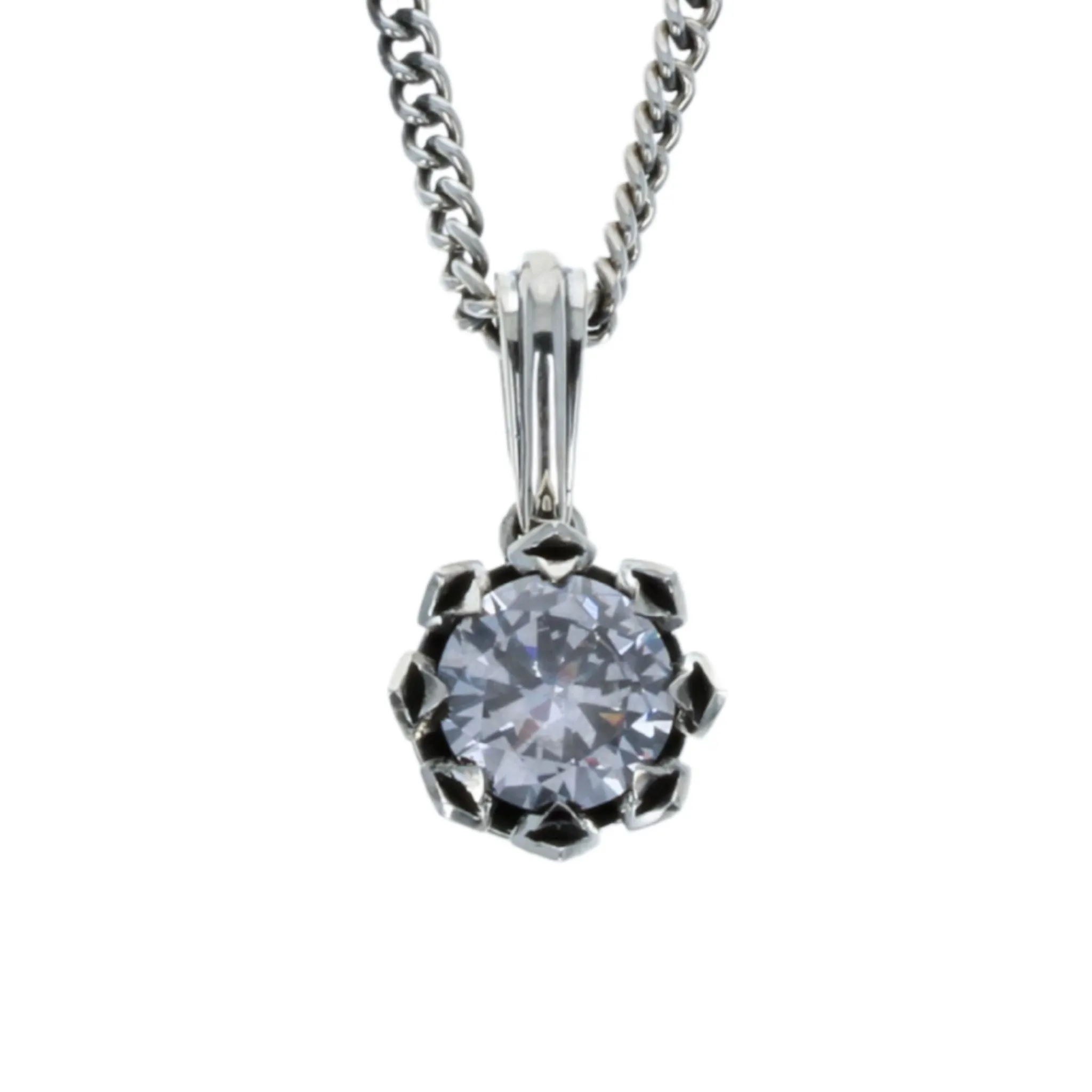 13mm Crown Pendant w/ White CZ sold by King Baby Studio