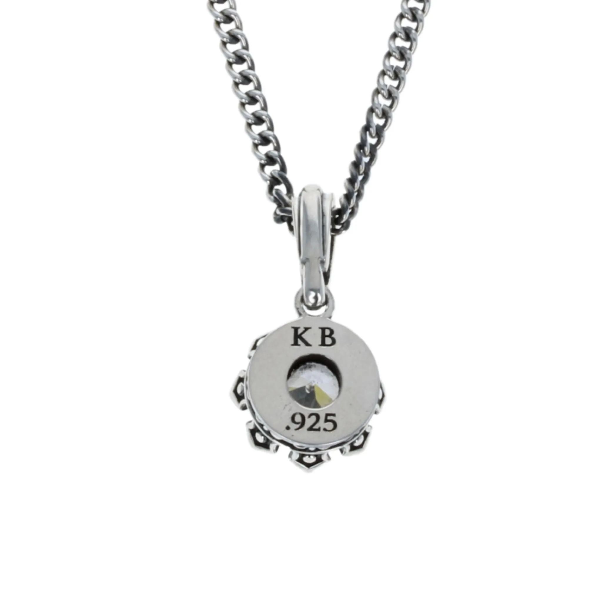 13mm Crown Pendant w/ White CZ sold by King Baby Studio product image thumbnail 2