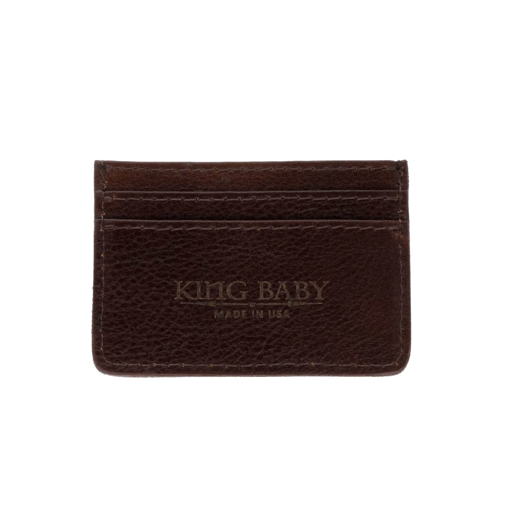 Brown Horizontal Card Holder Wallet w/ Silver Skull sold by King Baby Studio product image thumbnail 2