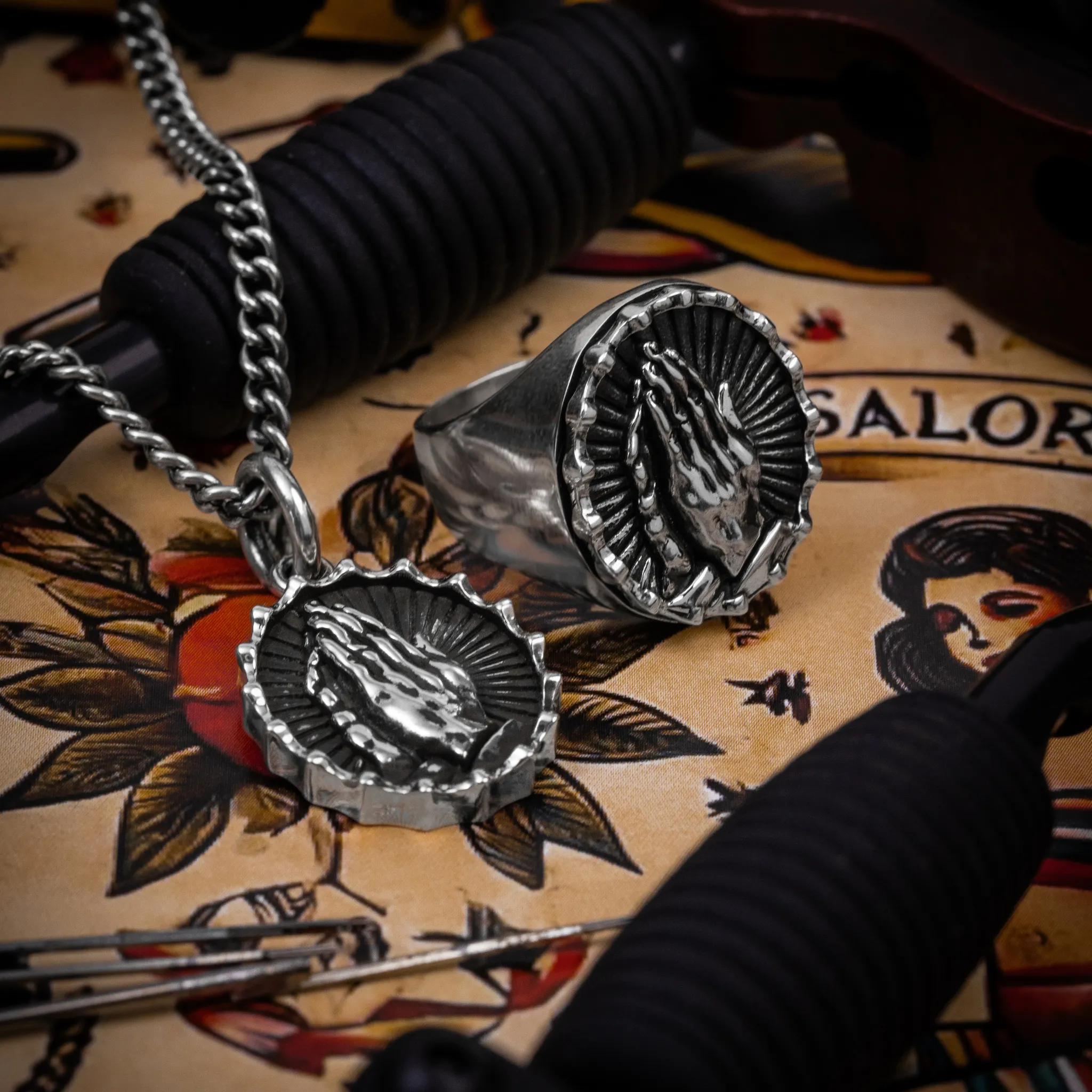 Praying Hands Pendant sold by King Baby Studio product image thumbnail 5