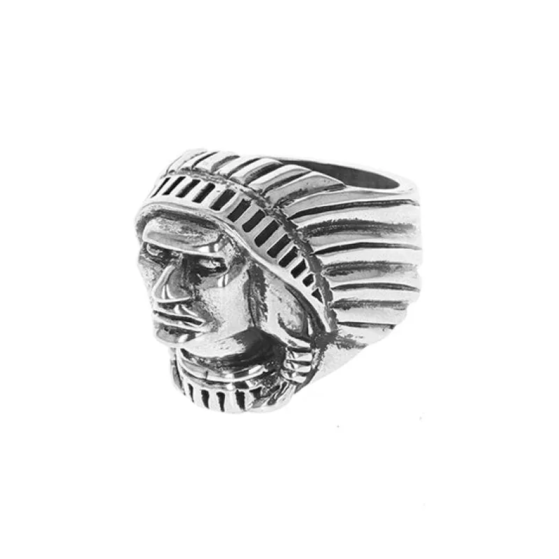 Indian Chief Head Ring sold by King Baby Studio