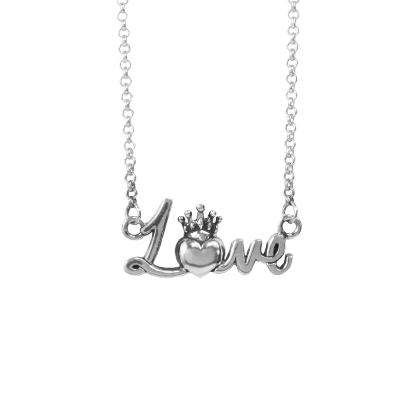 Crowned Heart Love Necklace sold by King Baby Studio