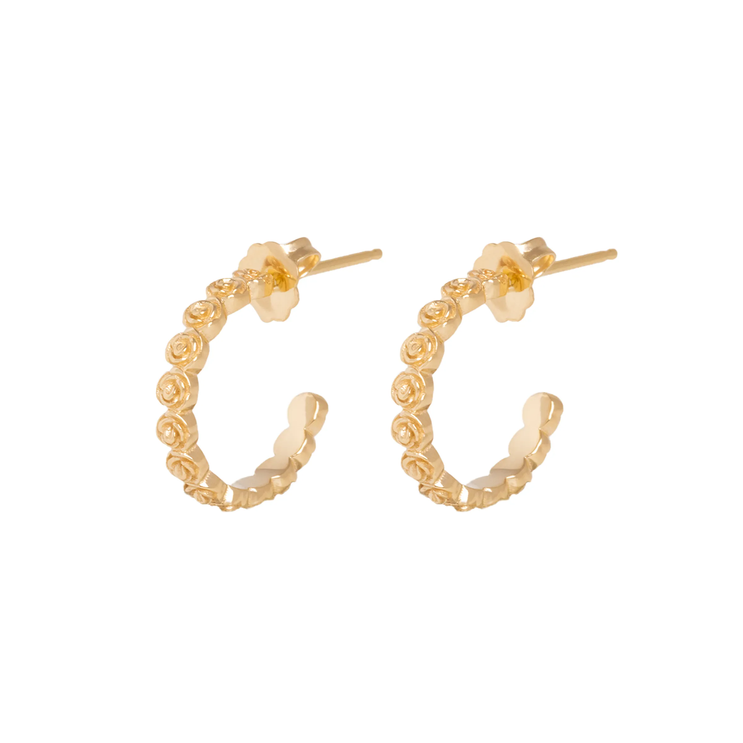 10K Gold Super Micro Rose Earrings sold by King Baby Studio