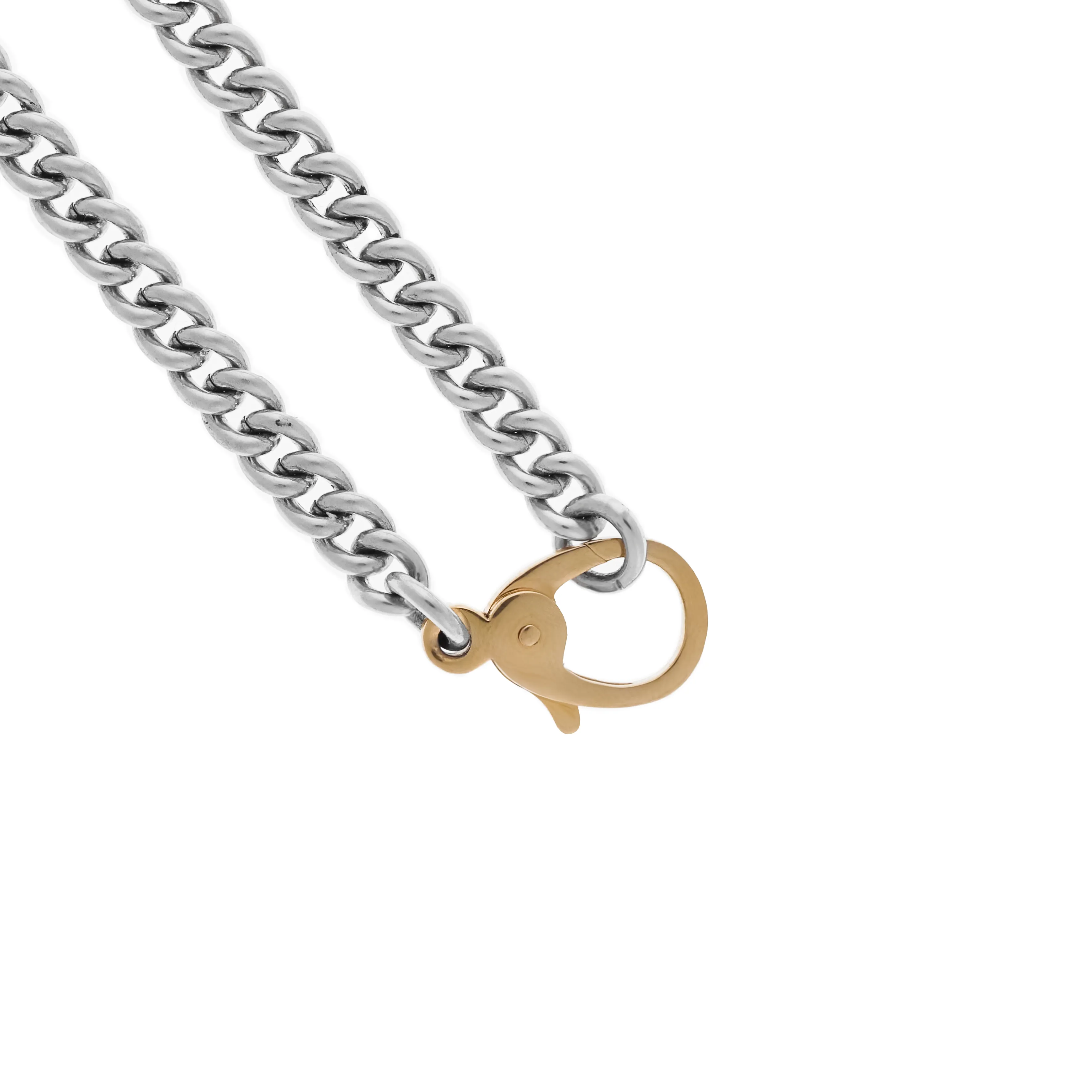 Large Curb Link Chain with 10K Gold and Pave Diamond Lobster Clasp (Single Side) sold by King Baby Studio product image thumbnail 3
