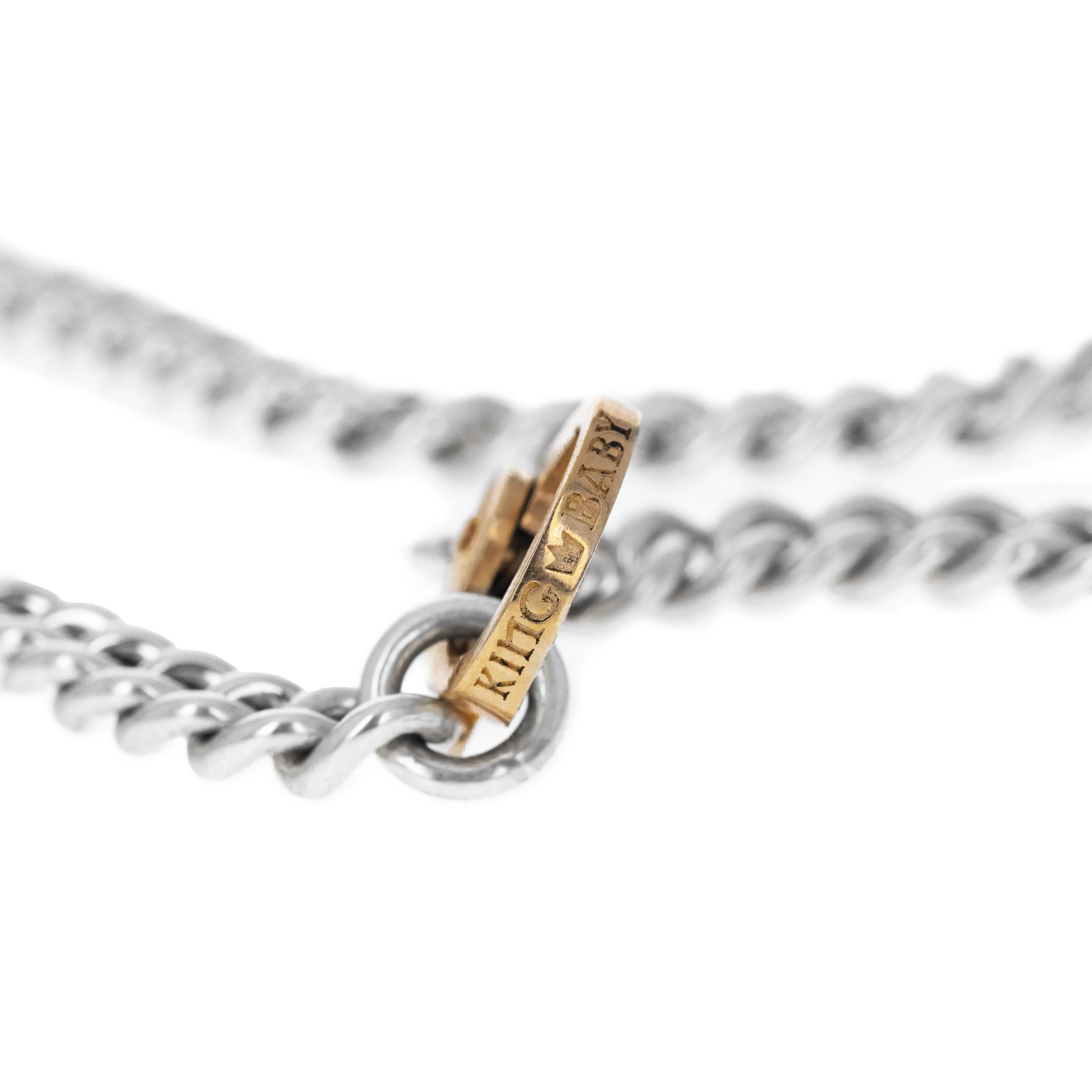Large Curb Link Chain with 10K Gold and Pave Diamond Lobster Clasp (Single Side) sold by King Baby Studio product image thumbnail 4