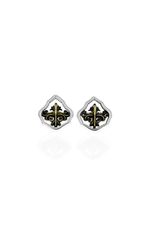 Framed KB Scroll Stud Earrings sold by King Baby Studio