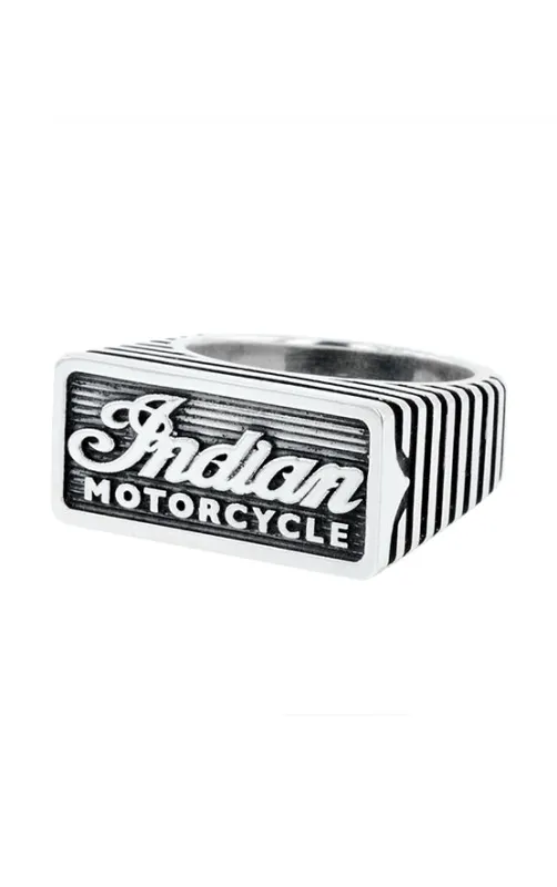 Indian Script Motor Fin Silver Ring sold by King Baby Studio