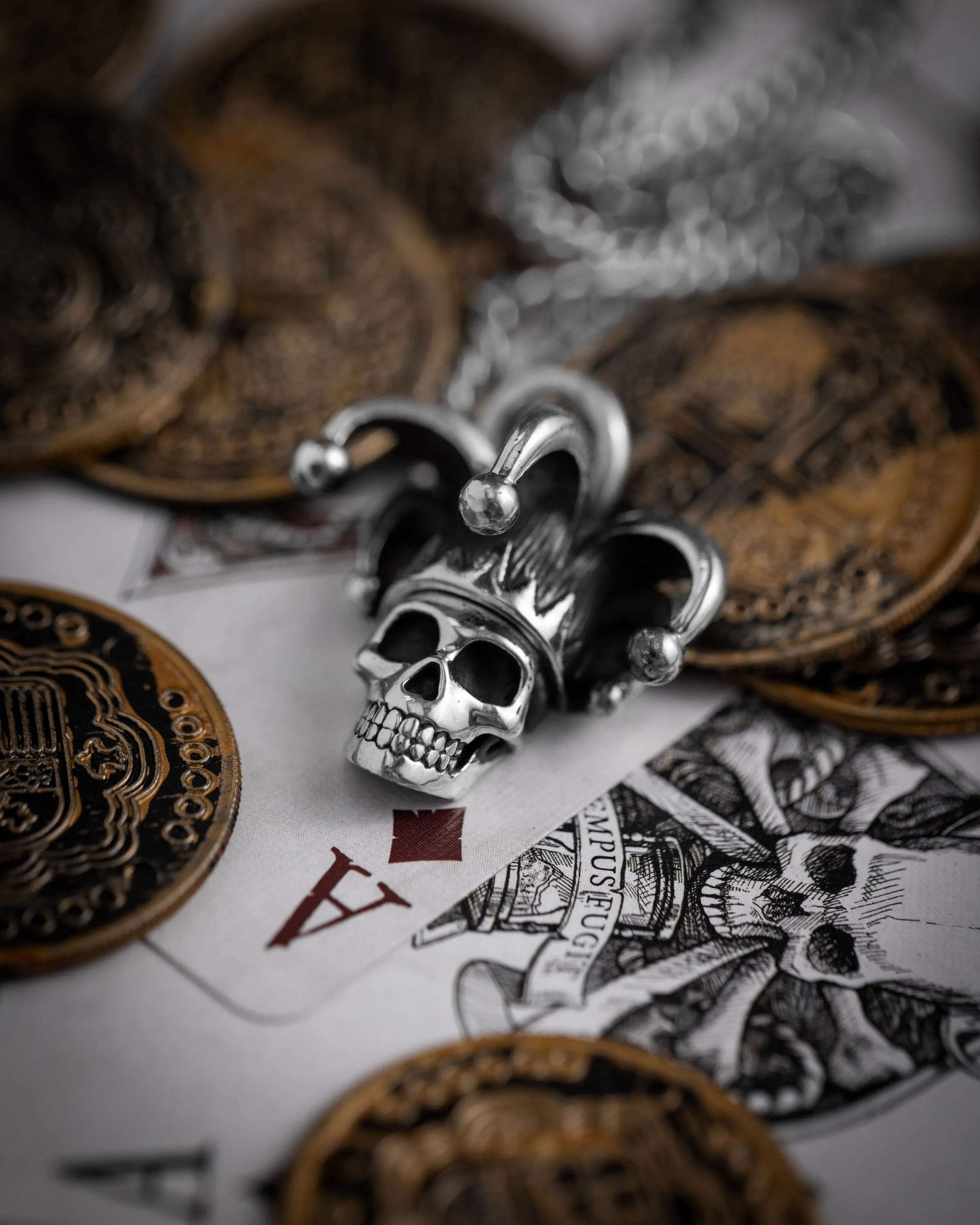 Jester Skull Pendant sold by King Baby Studio product image thumbnail 3