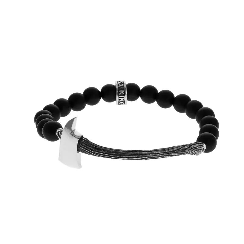 Jack's Axe 8mm Onyx Beaded Bracelet sold by King Baby Studio