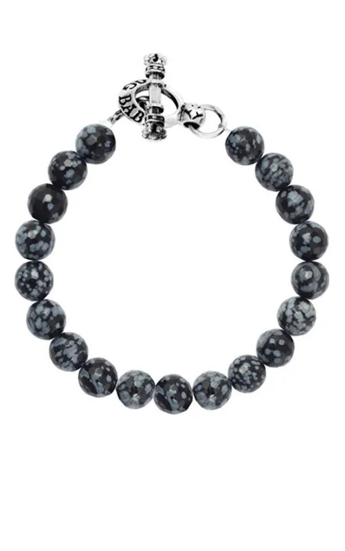 Snowflake Agate Bracelet w/Toggle Clasp sold by King Baby Studio