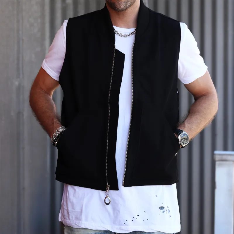 Black Denim Everyday Vest sold by King Baby Studio