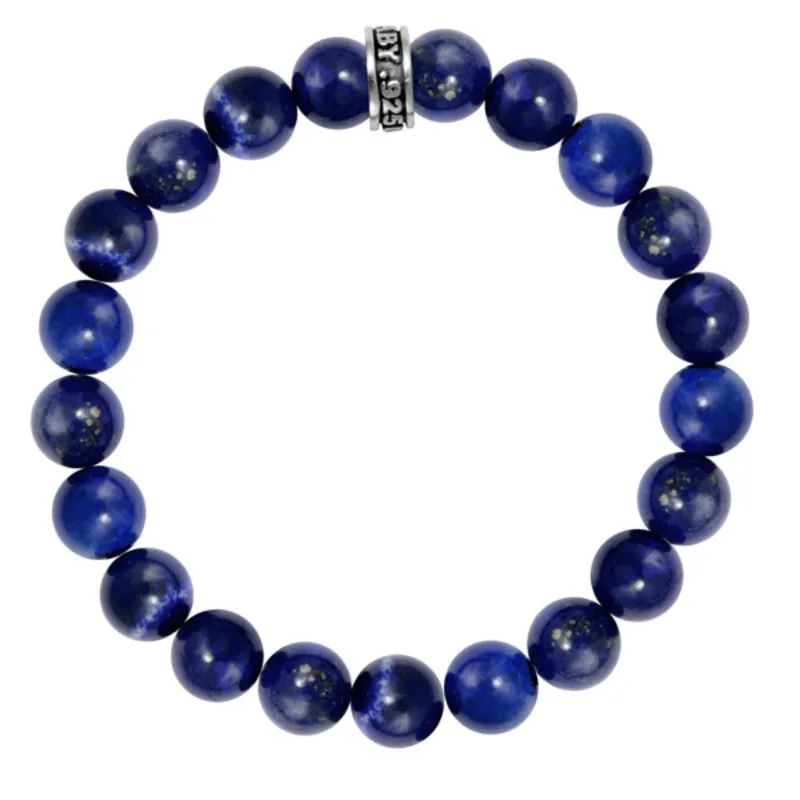 10mm Lapis Bead Bracelet sold by King Baby Studio
