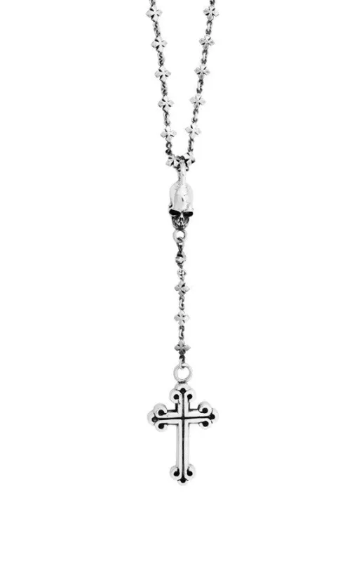 Rosary w/MB Cross Chain, Skull and Small Traditional Cross sold by King Baby Studio