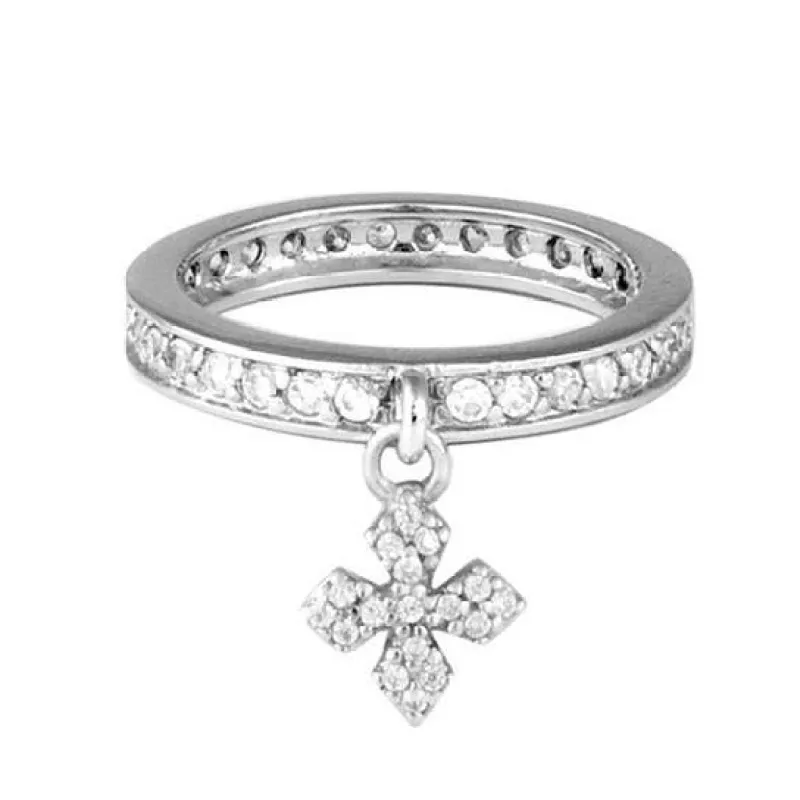 CZ Ring w/MB Cross sold by King Baby Studio
