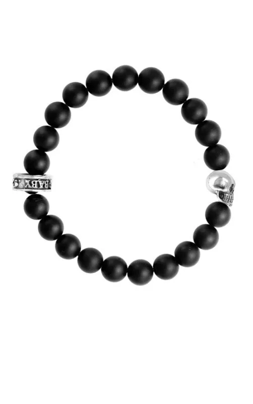 Onyx Bracelet with Skull Bead sold by King Baby Studio