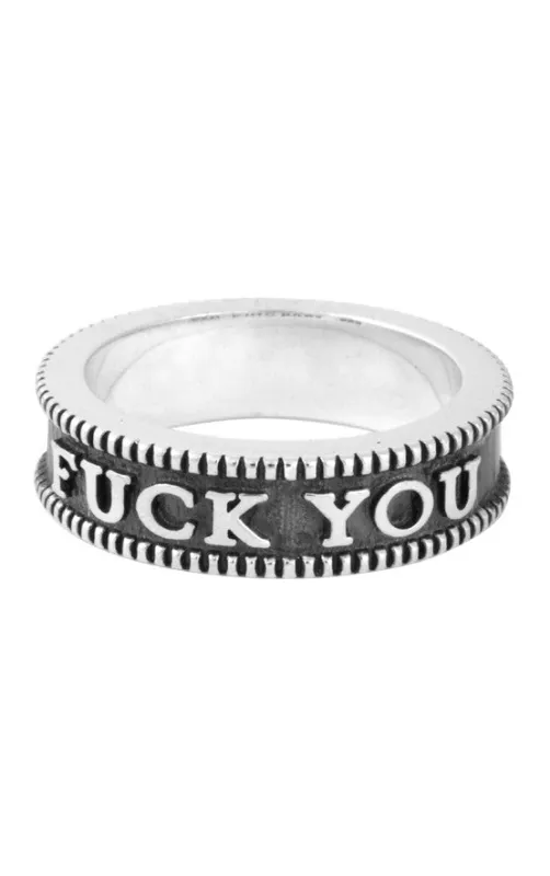 Fuck You Coin Edge Stackable Ring sold by King Baby Studio