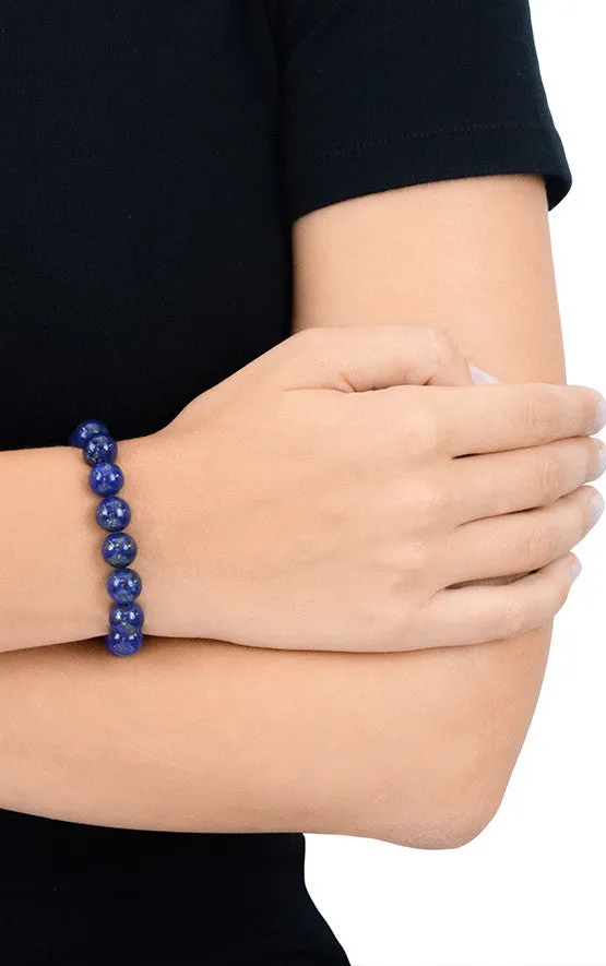 10mm Lapis Bead Bracelet sold by King Baby Studio product image thumbnail 2