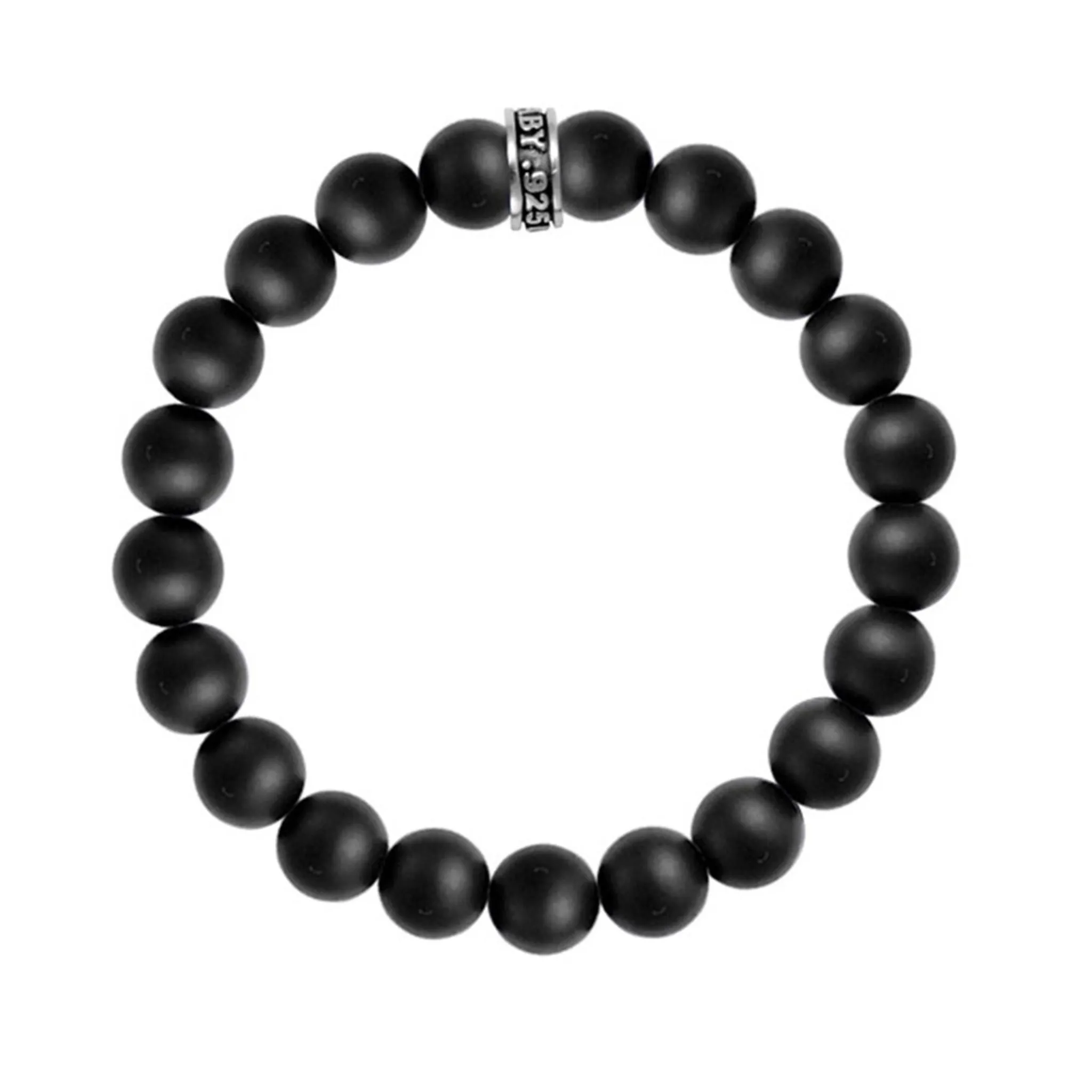 10mm Onyx Bead Bracelet sold by King Baby Studio