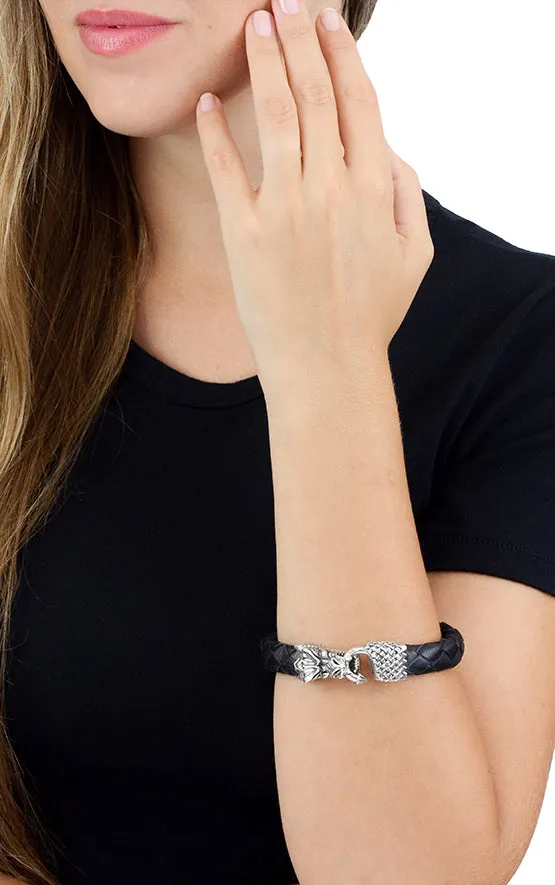 Leather Bracelet w/Small Dragon Clasp sold by King Baby Studio product image thumbnail 2