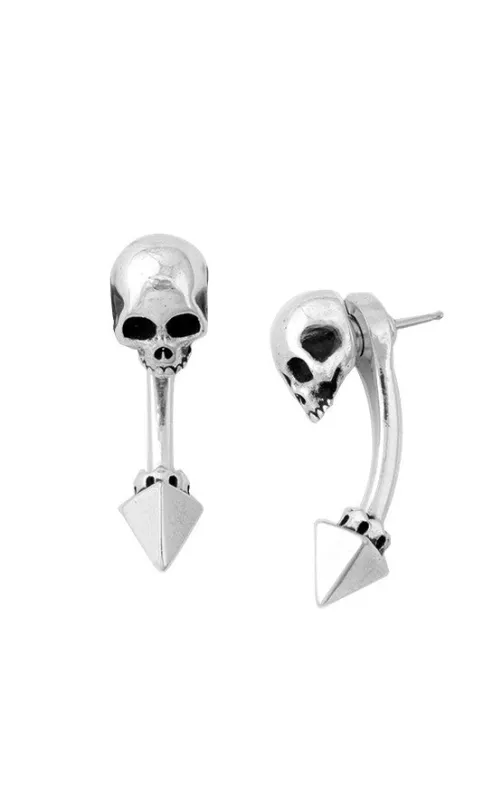 Skull Tunnel Earrings with Pyramid Back sold by King Baby Studio