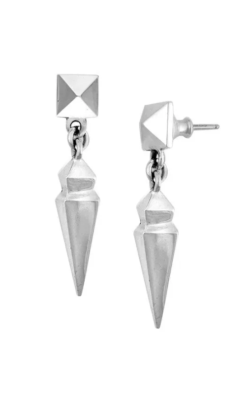 Pyramid Earrings with Geometric Spike Drop sold by King Baby Studio