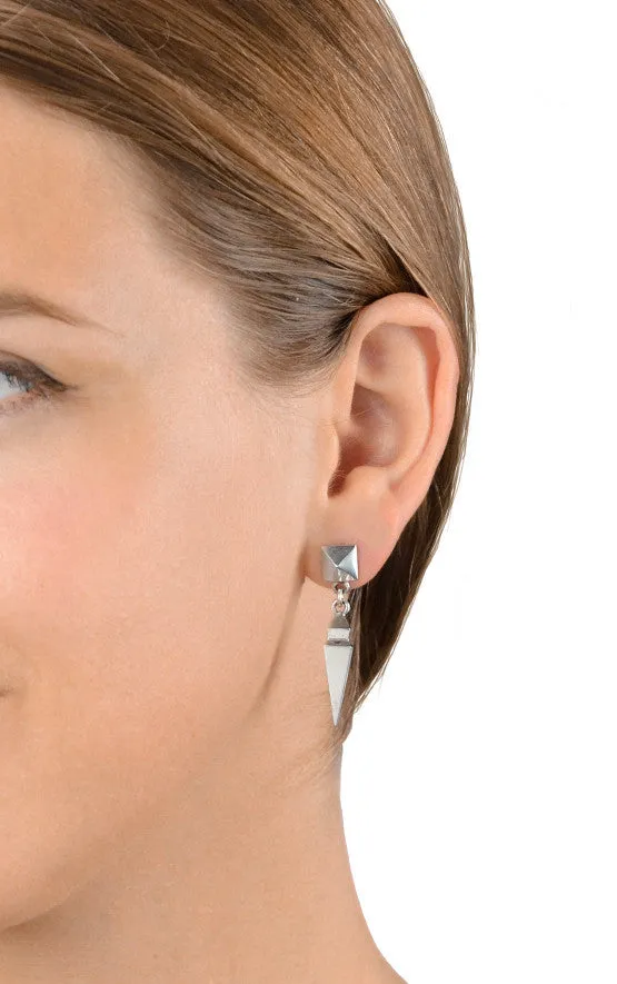 Pyramid Earrings with Geometric Spike Drop sold by King Baby Studio product image thumbnail 2