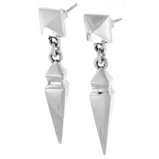 Pyramid Earrings with Geometric Spike Drop sold by King Baby Studio product image thumbnail 3