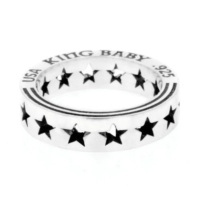 Pierced Star Stackable Ring sold by King Baby Studio