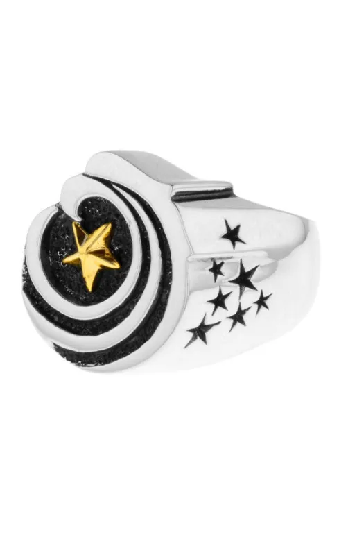Eagle Star Signet Ring with 18k Gold Star sold by King Baby Studio