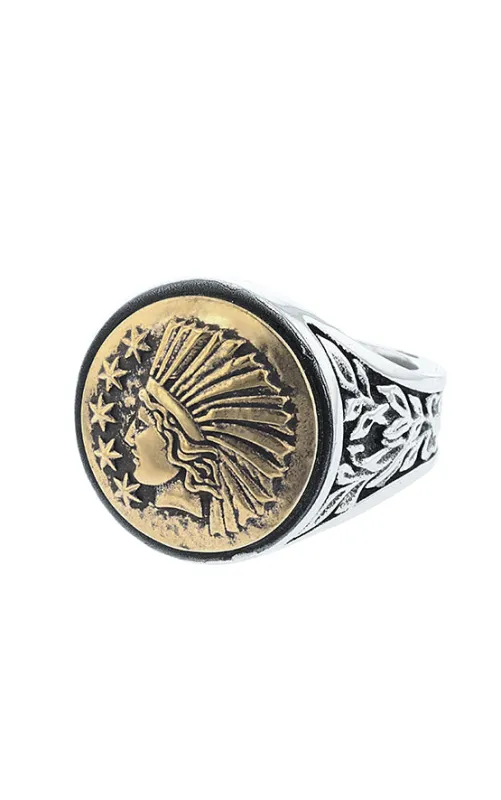Liberty Headdress Signet Ring sold by King Baby Studio