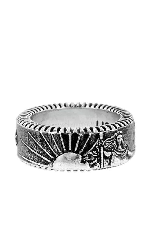 Liberty Coin Edge Wide Band sold by King Baby Studio