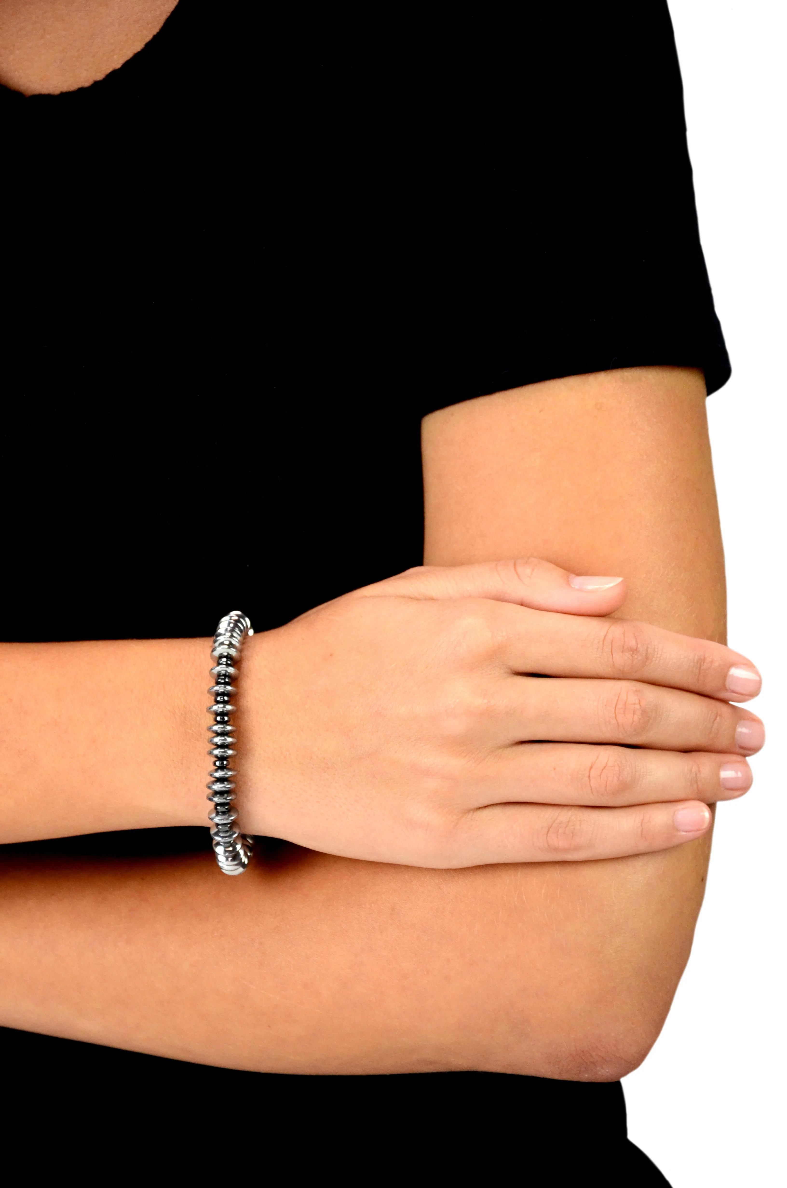 Multi Hematite Disk Bracelet sold by King Baby Studio product image thumbnail 2