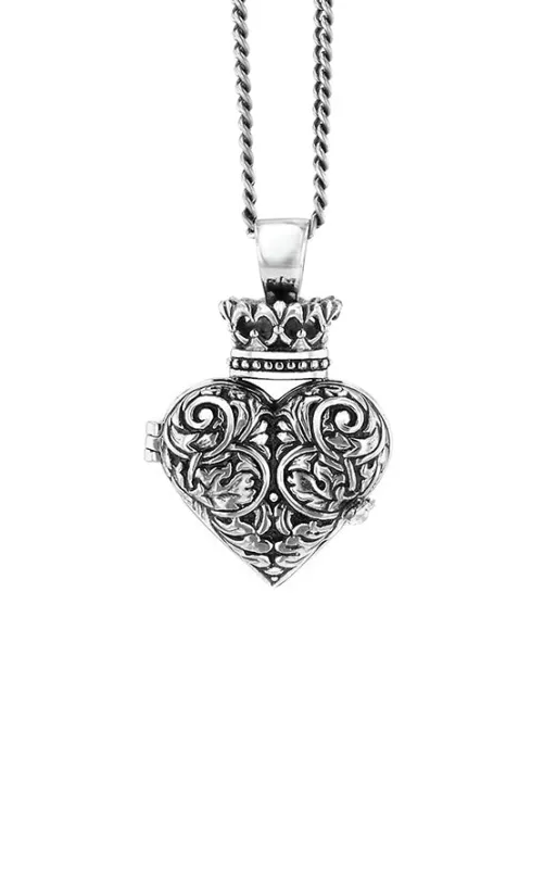 Engraved Baroque Heart Locket sold by King Baby Studio