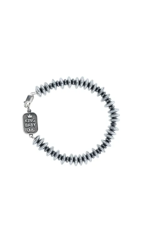 Multi Hematite Disk Bracelet made by King Baby Studio