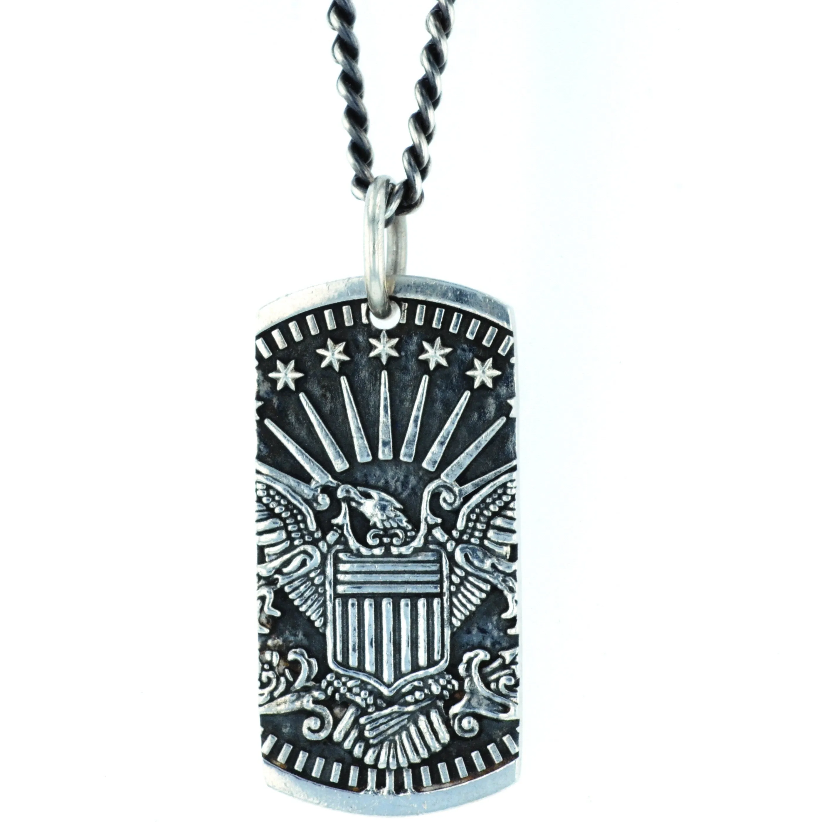 Eagle Dog Tag Pendant sold by King Baby Studio product image thumbnail 4
